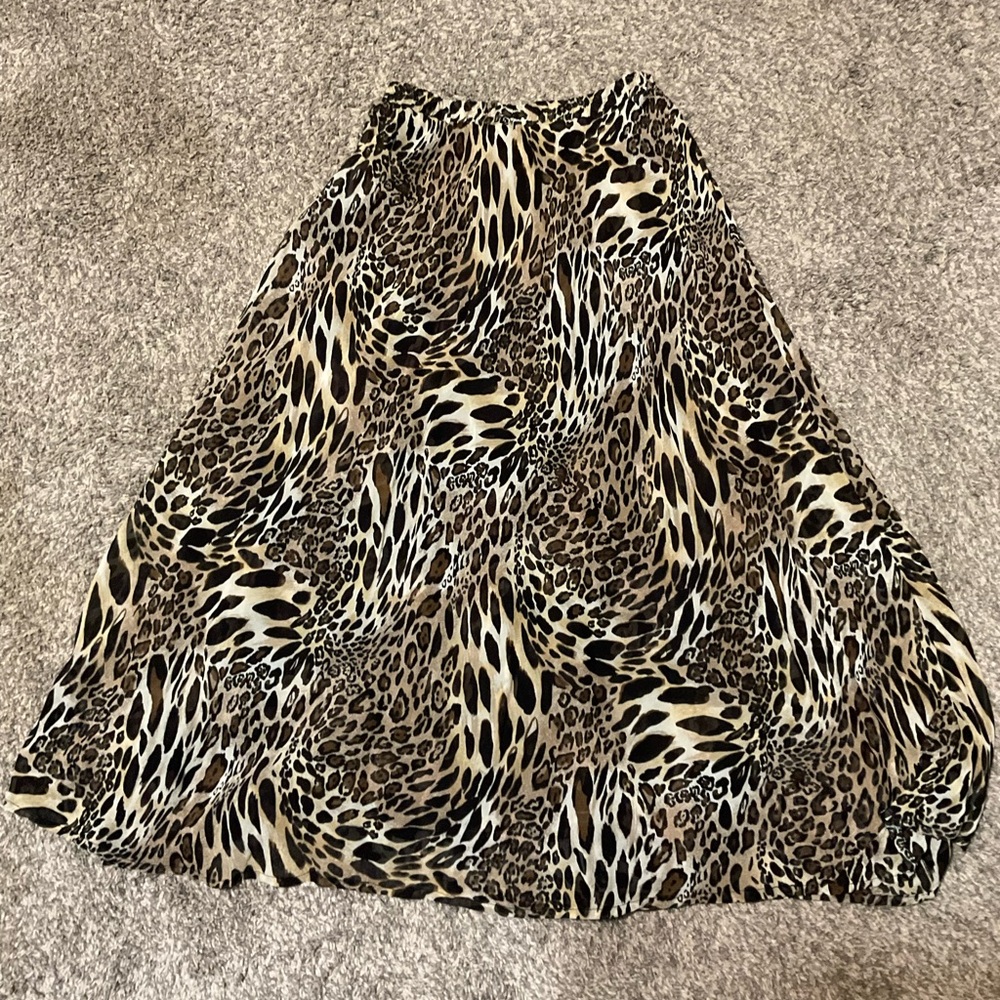 Reversible Floral and Animal Print Women's Maxi Skirt Flowy Small - Picture 3 of 7